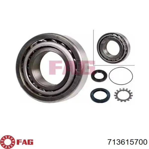 Compre 713615700 FAG Rolamento de cubo traseiro