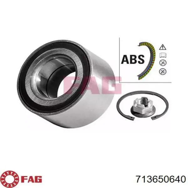 Rolamento de cubo dianteiro 1647857380 Peugeot/Citroen