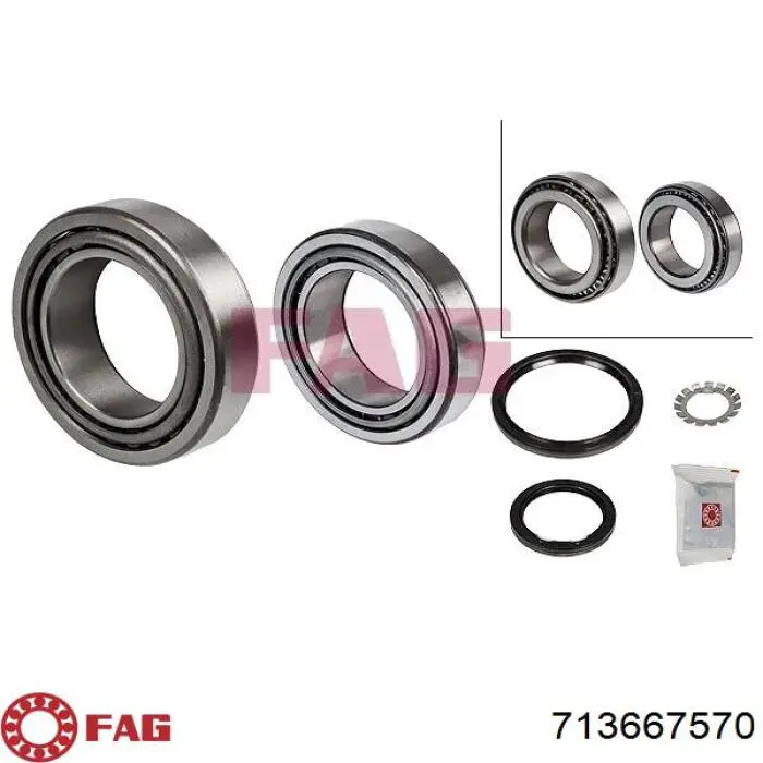 Rolamento de cubo traseiro FAG 713667570 preço, a partir de 56,30 USD