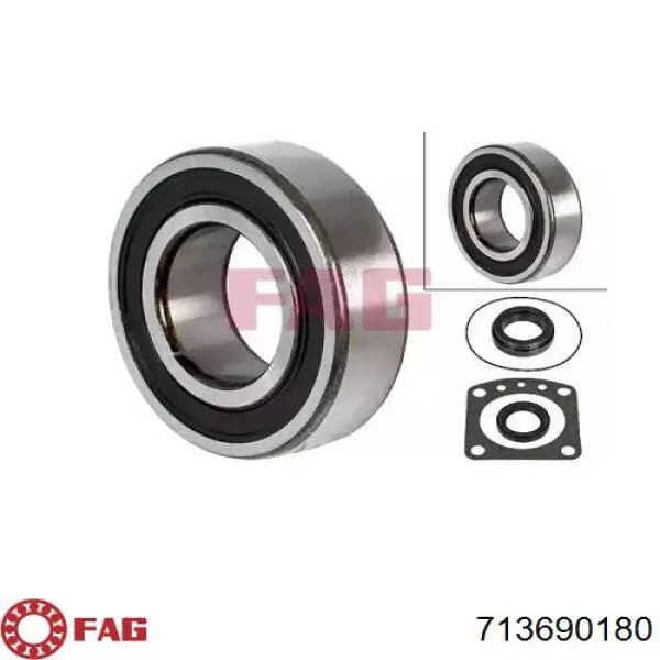 Compre 713690180 FAG Rolamento de cubo traseiro