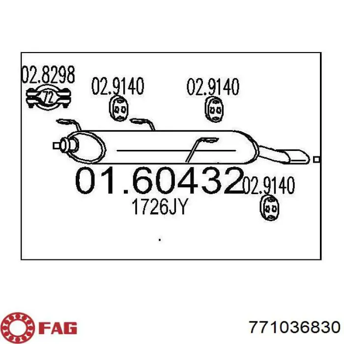 771036830 FAG Junta homocinética externa dianteira