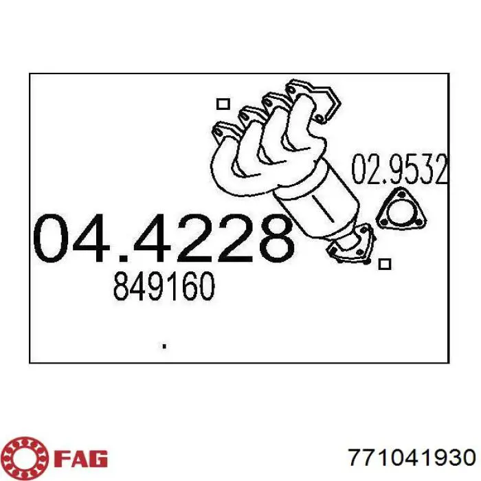 771041930 FAG Junta homocinética interna dianteira esquerda