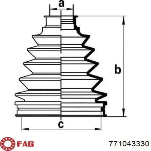 771043330 FAG Junta homocinética externa dianteira