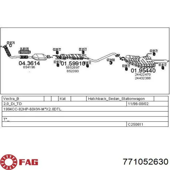 Junta homocinética externa dianteira esquerda FAG 771052630 preço, a partir de 47,83 USD