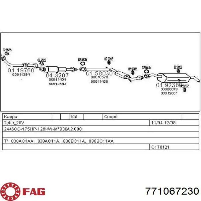 Compre 771067230 FAG Junta homocinética externa dianteira