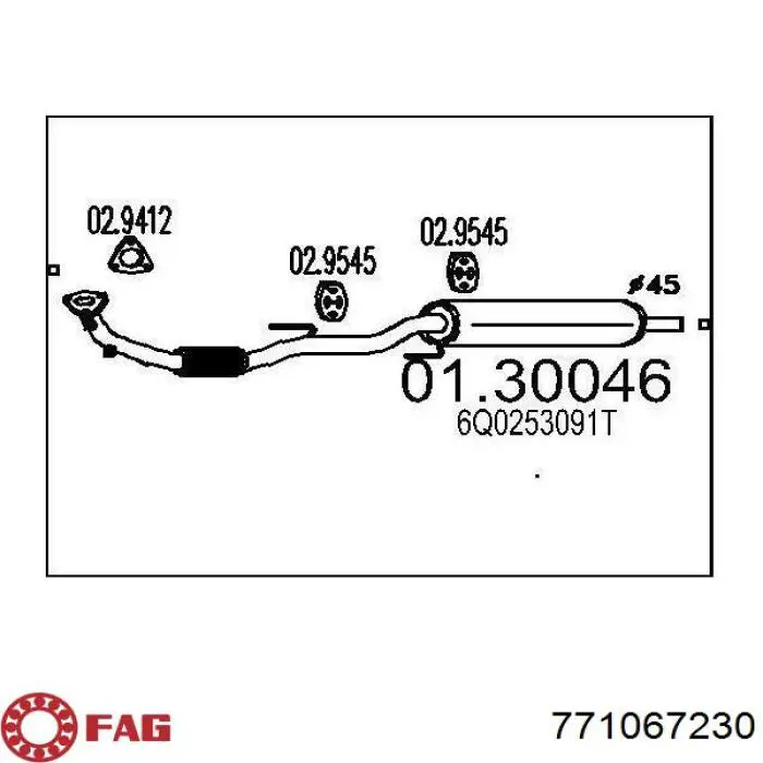 Junta homocinética externa dianteira FAG 771067230 preço, a partir de 45,61 USD