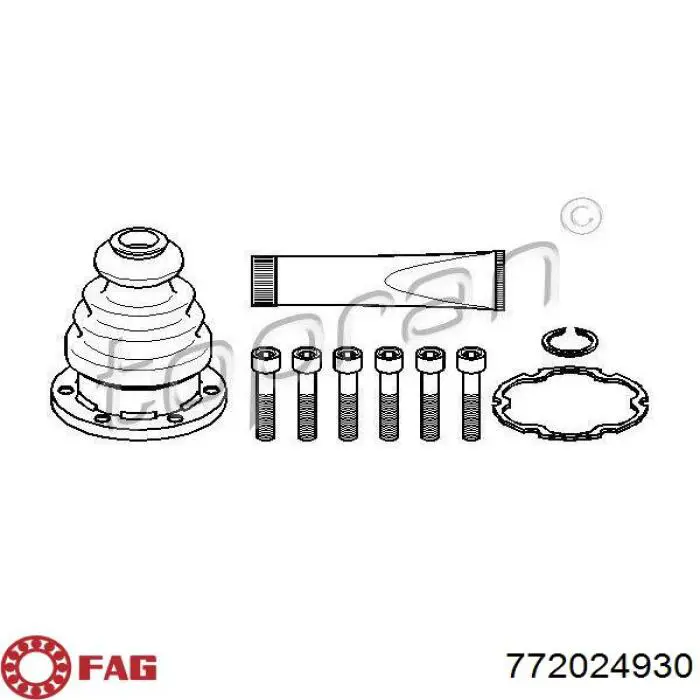 Compre 772024930 FAG Bota de proteção interna de junta homocinética do semieixo dianteiro