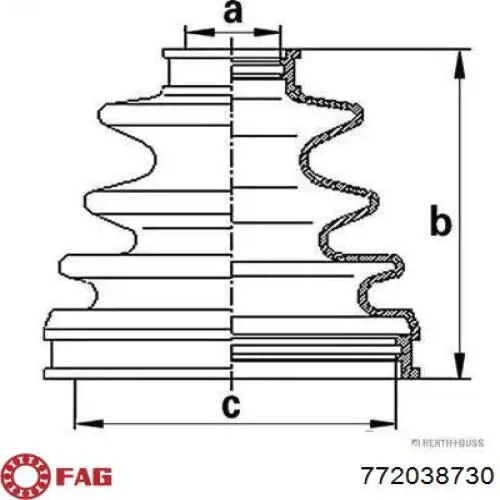 Bota de proteção interna de junta homocinética do semieixo dianteiro FAG 772038730 preço, a partir de 9,93 USD