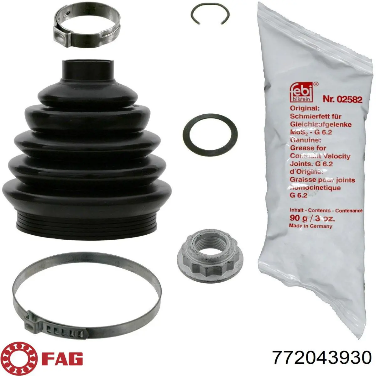 Bota de proteção externa de junta homocinética do semieixo dianteiro FAG 772043930 preço, a partir de 23,55 USD