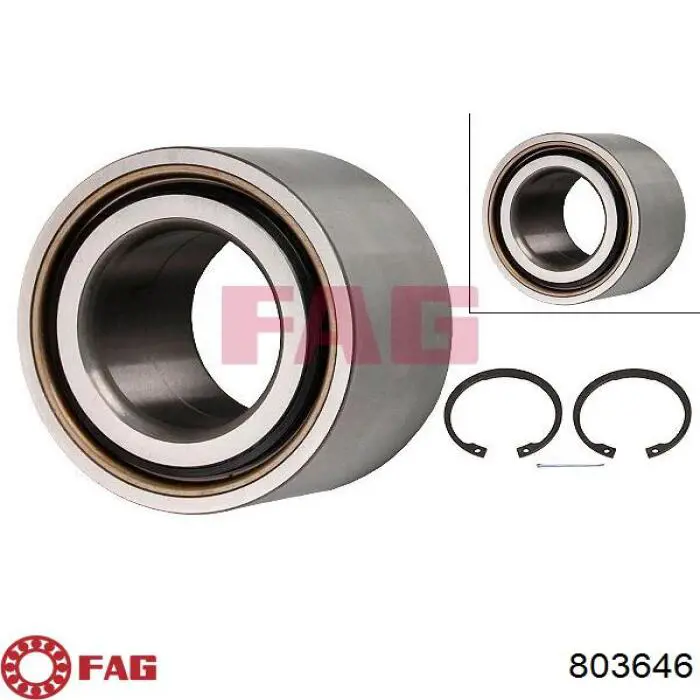 803646 FAG Rolamento de cubo dianteiro