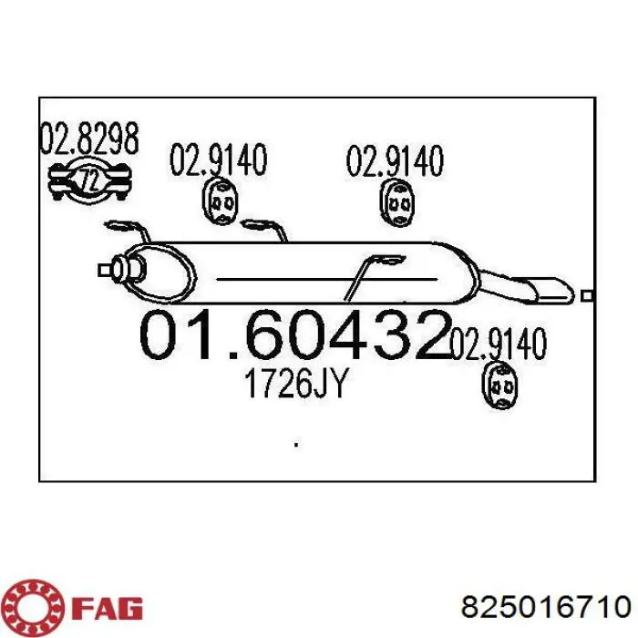 Suporte de esfera superior FAG 825016710 preço, a partir de 18,34 USD