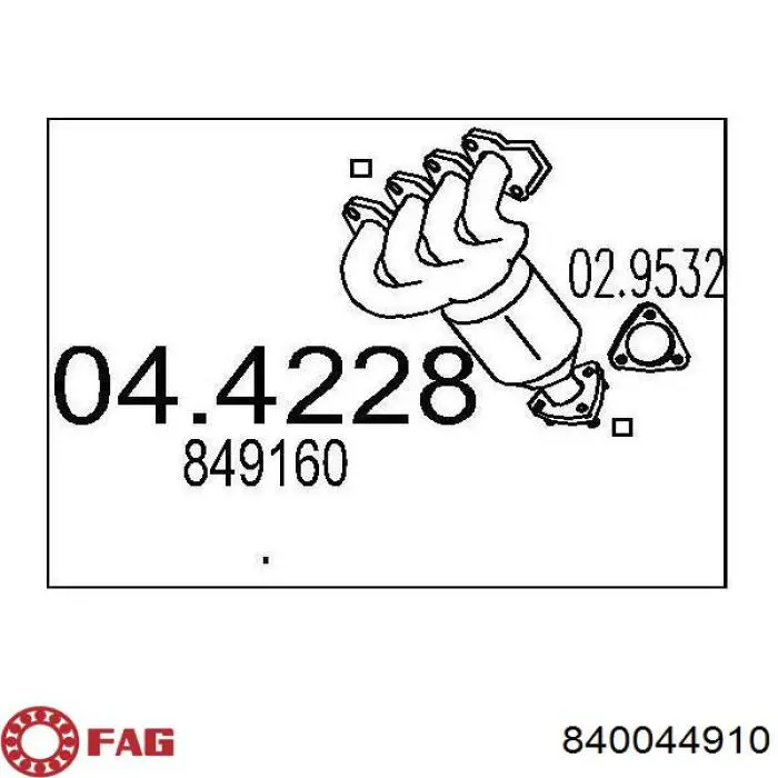 840044910 FAG Tração de direção central
