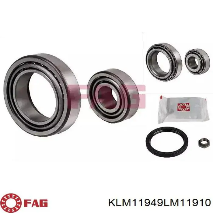 Rolamento de cubo dianteiro FAG KLM11949LM11910 preço, a partir de 27,56 USD