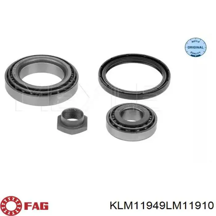 KLM11949LM11910 FAG Rolamento de cubo dianteiro
