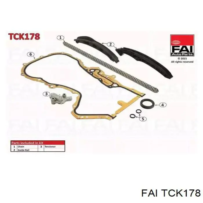 Cadeia do mecanismo de distribuição de gás, kit FAI TCK178 preço, a partir de 170,02 USD