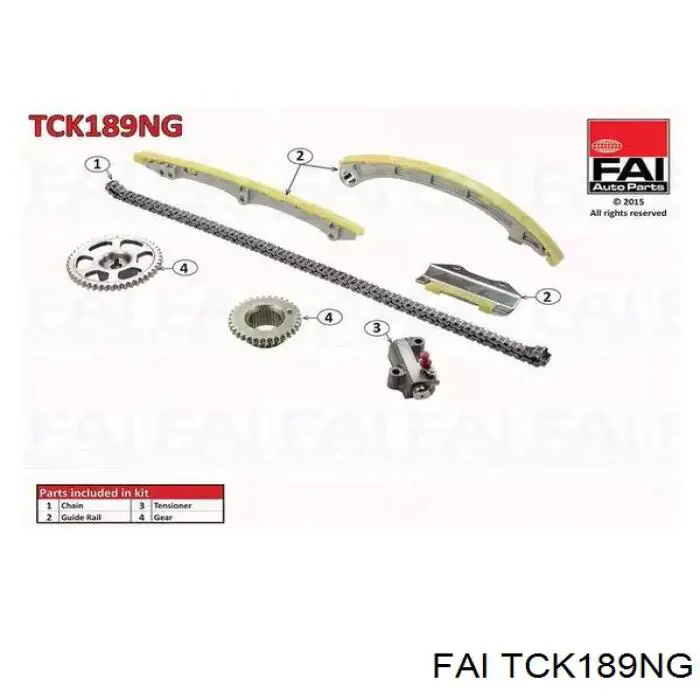 TCK189NG FAI Cadeia do mecanismo de distribuição de gás, kit