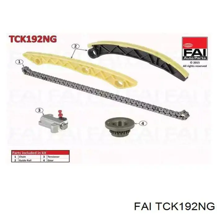 TCK192NG FAI Cadeia do mecanismo de distribuição de gás, kit