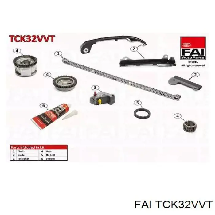 Cadeia do mecanismo de distribuição de gás, kit FAI TCK32VVT preço, a partir de 150,53 USD