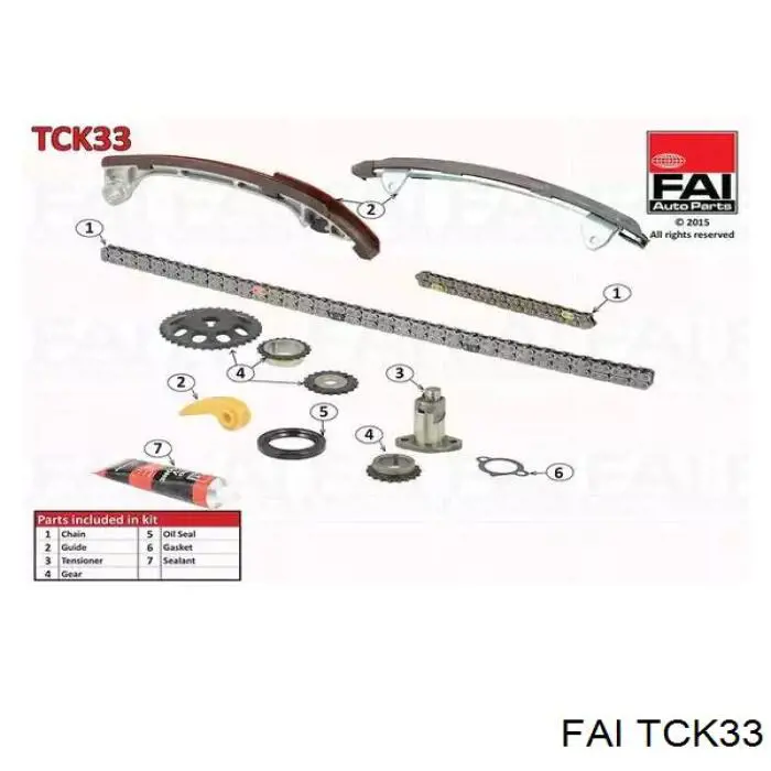 Cadeia do mecanismo de distribuição de gás, kit FAI TCK33 preço, a partir de 176,63 USD