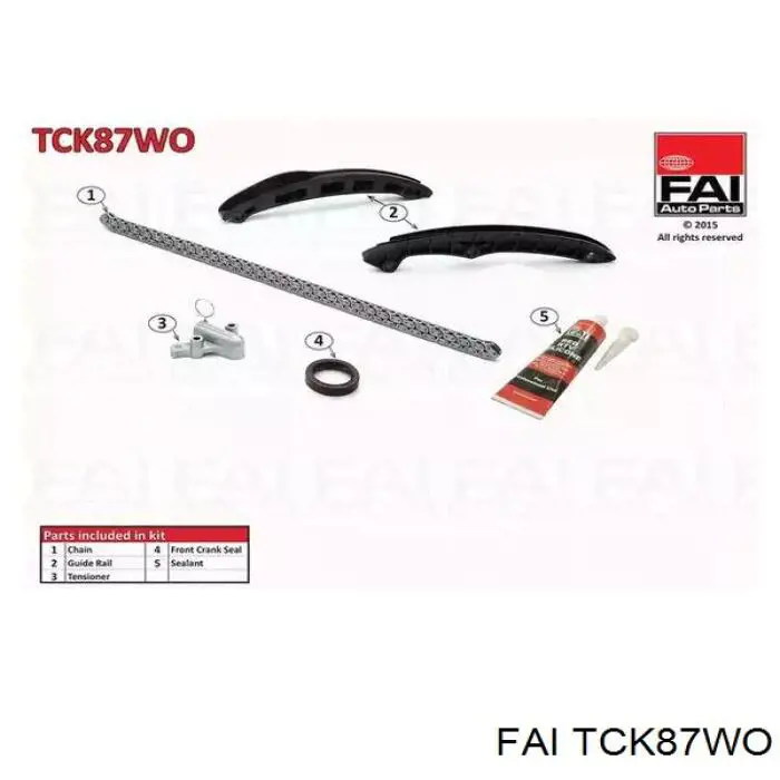 Cadeia do mecanismo de distribuição de gás, kit FAI TCK87WO preço, a partir de 107,10 USD