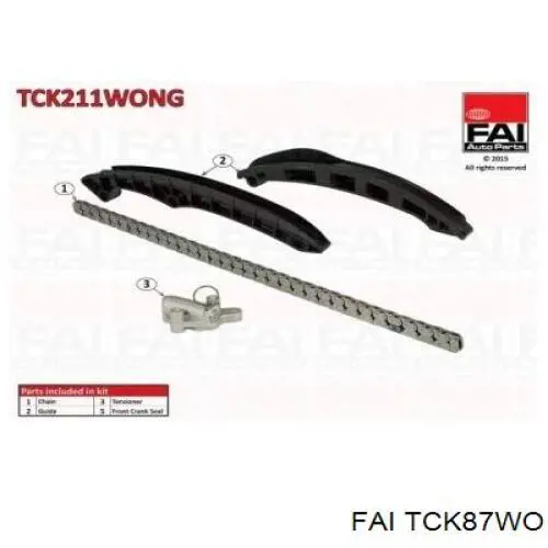 Compre TCK87WO FAI Cadeia do mecanismo de distribuição de gás, kit