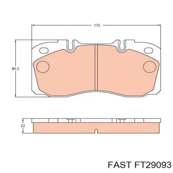 Sapatas do freio dianteiras de disco Fast FT29093 preço, a partir de 56,02 USD