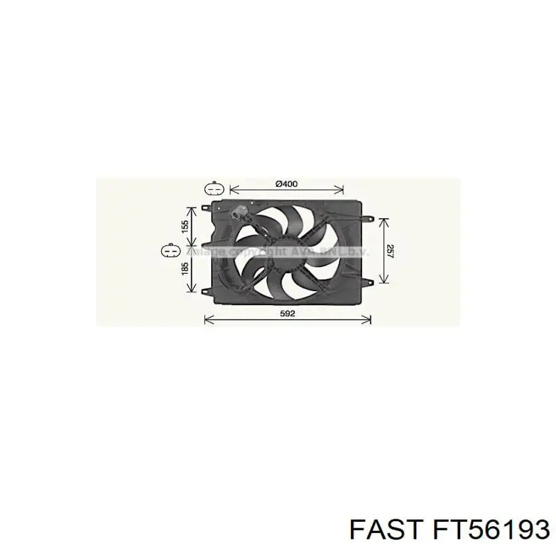 Compre 52052605 Fiat/Alfa/Lancia Difusor do radiador de esfriamento, montado com motor e roda de aletas