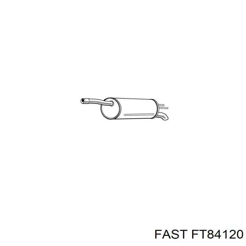 FT84120 Fast Silenciador, parte traseira