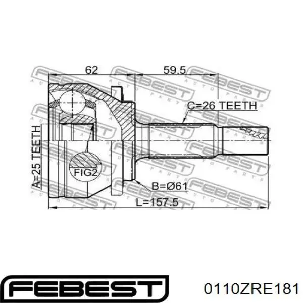 Q1311588 Q-fix Junta homocinética externa dianteira