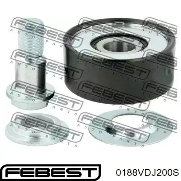 Rolo parasita da correia de transmissão Febest 0188VDJ200S preço, a partir de 27,08 USD
