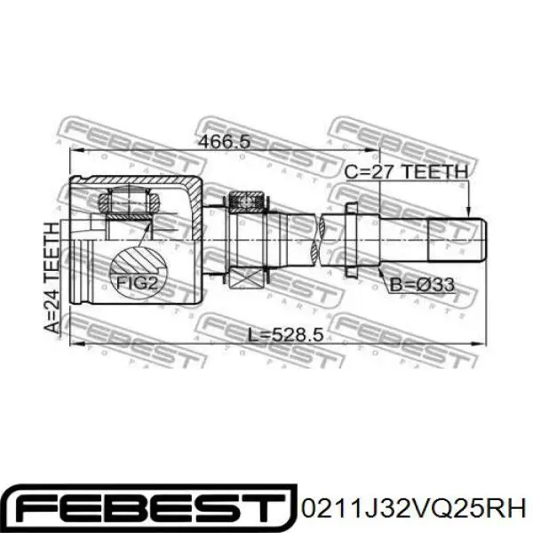 Junta homocinética interna dianteira direita Nissan/Infiniti 39771JN00A preço, a partir de 150,70 USD