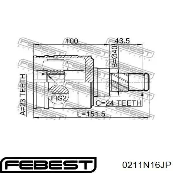 Compre 3971102A05 Nissan/Infiniti Junta homocinética interna dianteira