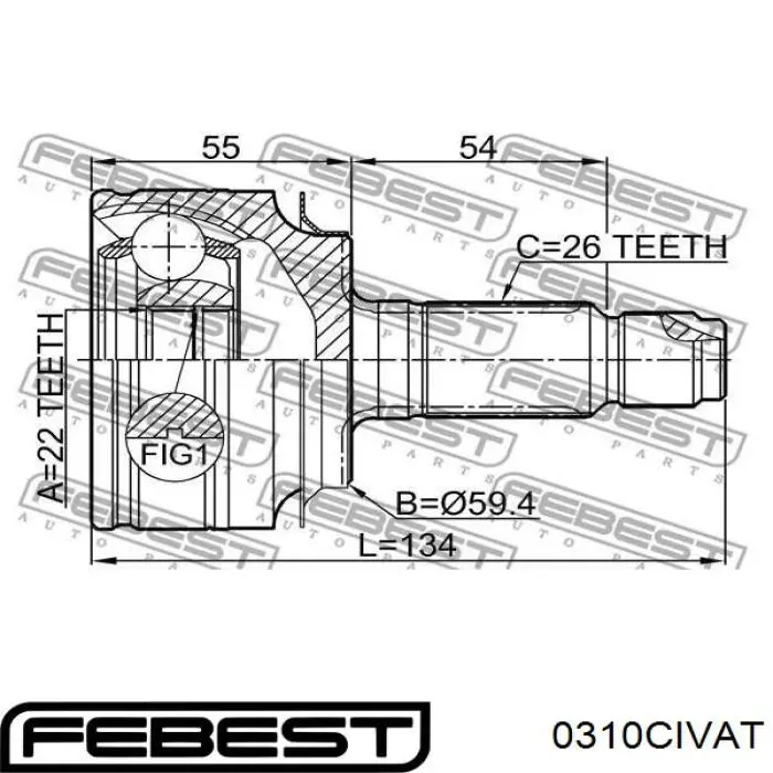 Q1311575 Q-fix Junta homocinética externa dianteira