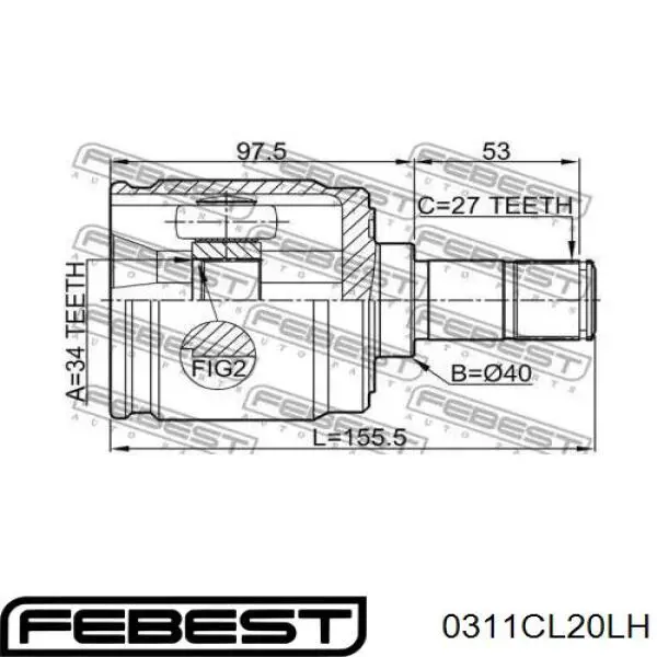 Compre 44310SEAE00 Honda Junta homocinética interna dianteira esquerda