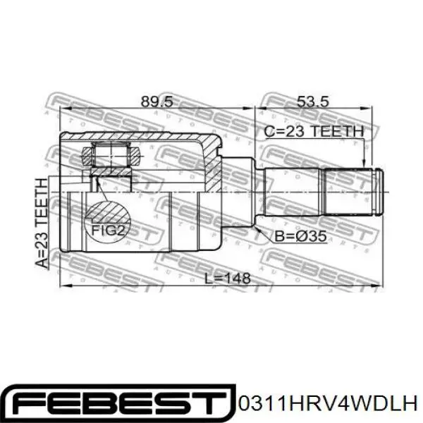Compre 42320S2L003 Honda Junta homocinética interna traseira
