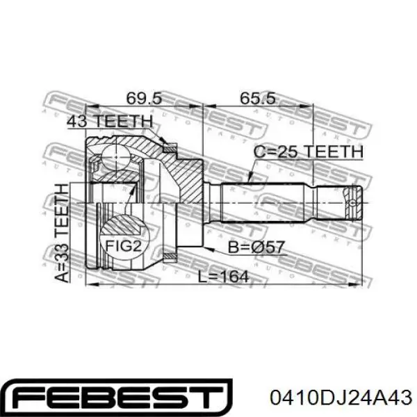 Q1310651 Q-fix Junta homocinética externa dianteira
