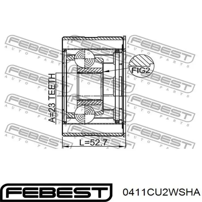 Junta homocinética dianteira da junta universal dianteira Febest 0411CU2WSHA preço, a partir de 104,37 USD