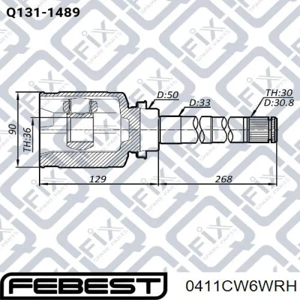 Junta homocinética interna dianteira direita Mitsubishi 3817A160 preço, a partir de 99,78 USD