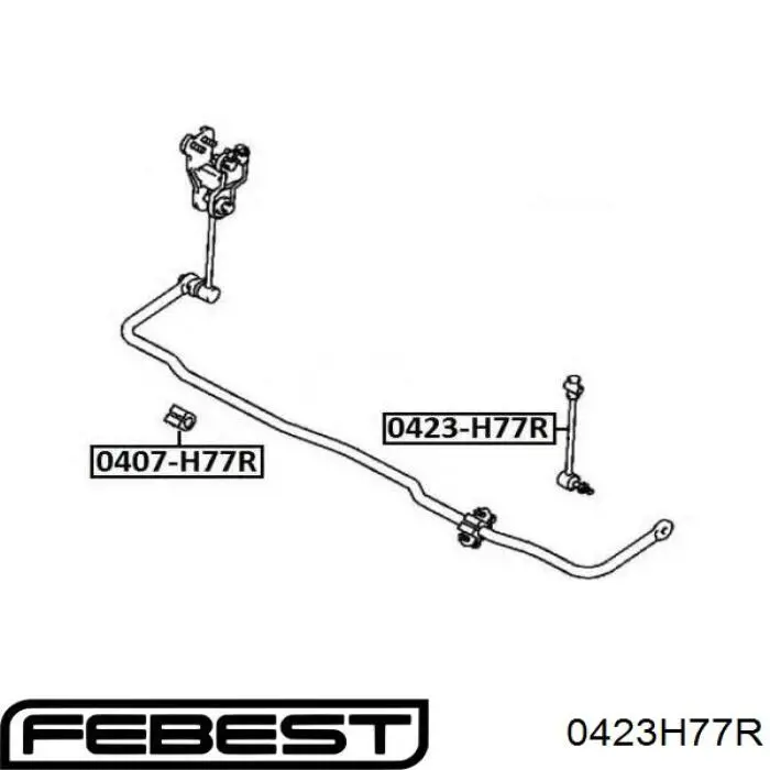 Montante de estabilizador traseiro MR510319 Mitsubishi