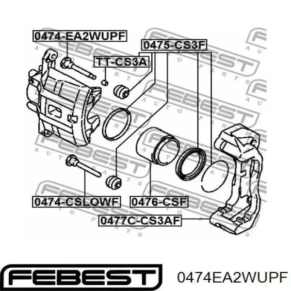 Guia superior de suporte dianteiro Febest 0474EA2WUPF preço, a partir de 16,39 USD