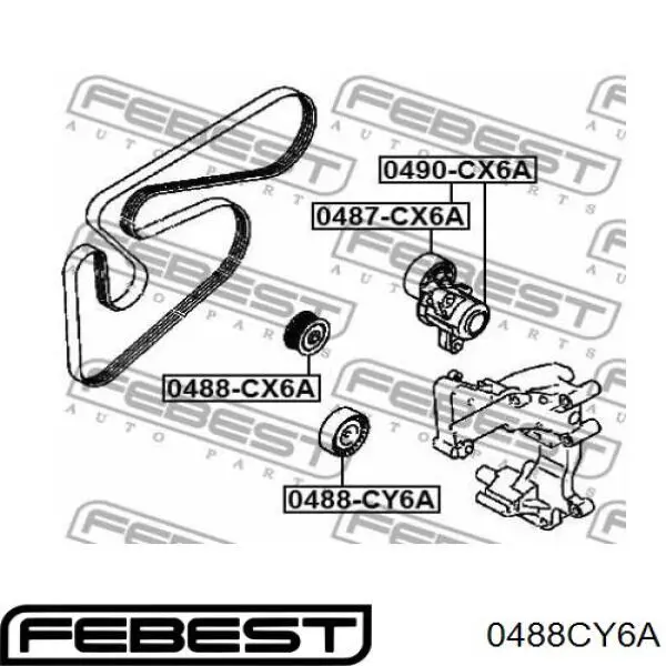 Rolo parasita da correia de transmissão 1341A051 Chrysler