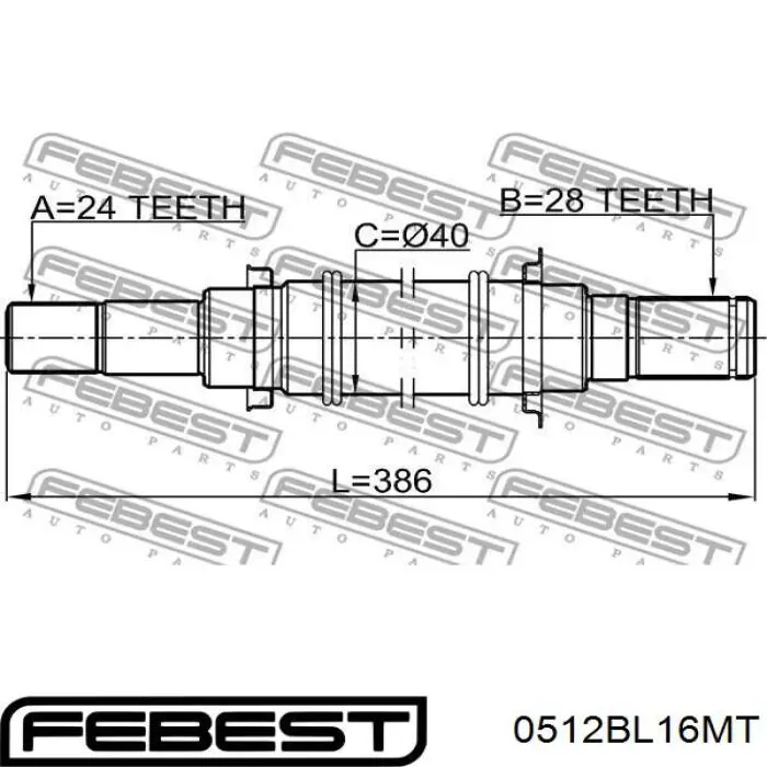 Veio de acionamento do semieixo intermédio Mazda FG0525700D preço, a partir de 149,56 USD