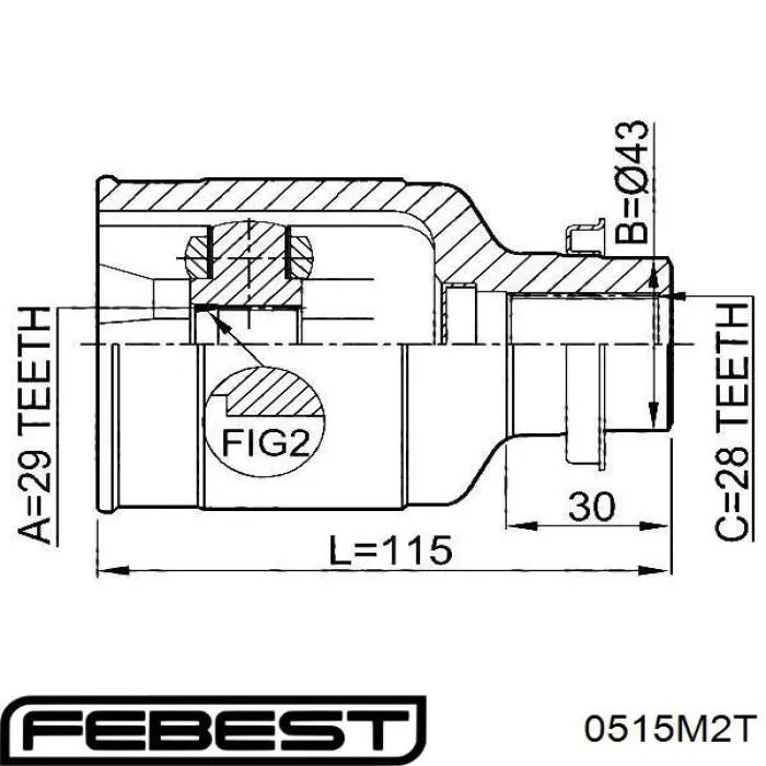 Compre FA8122540 Mazda Bota de proteção interna de junta homocinética do semieixo dianteiro