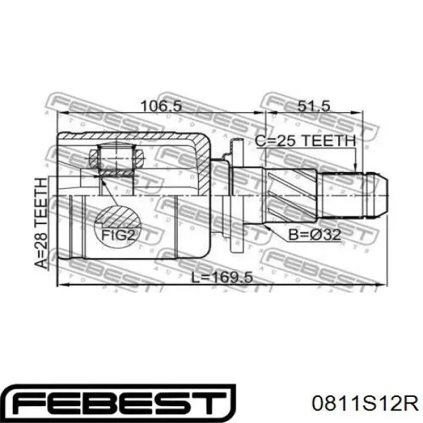 Junta homocinética interna traseira Subaru 28492AG010 preço, a partir de 54,17 USD