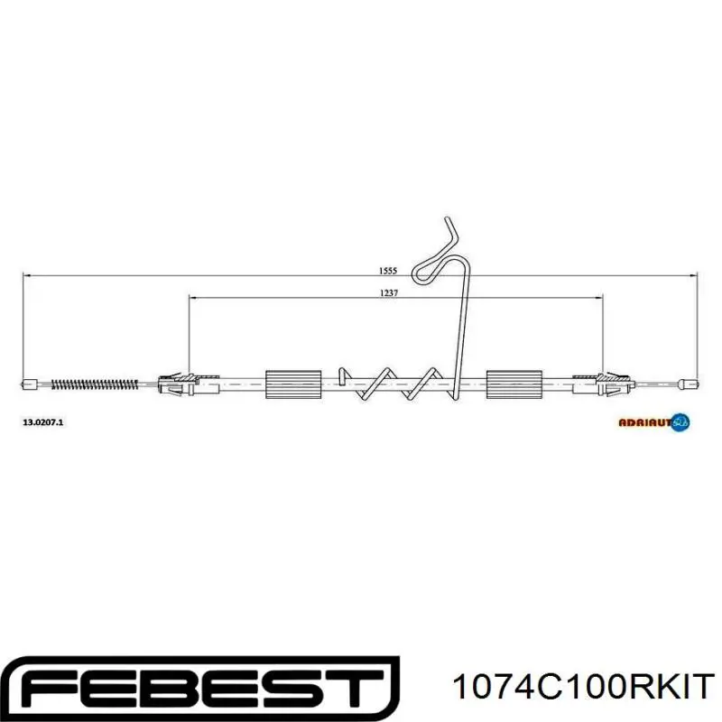 Guia de suporte traseiro Febest 1074C100RKIT preço, a partir de 12,83 USD