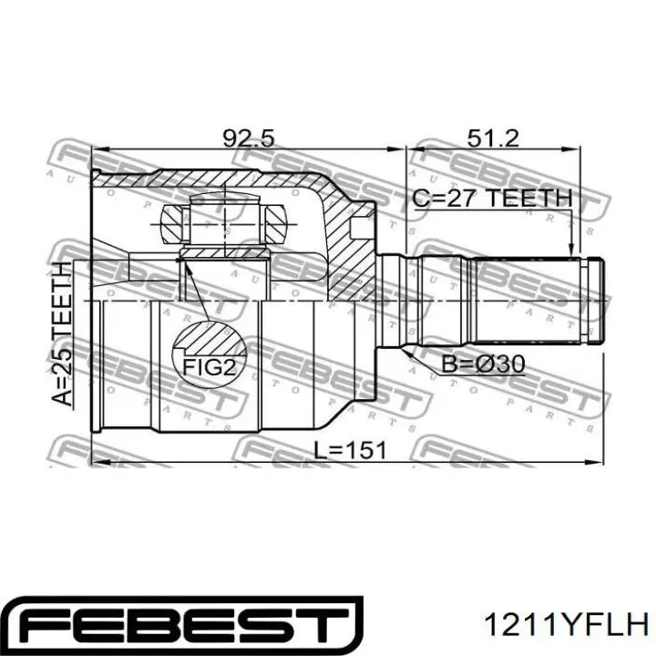 Q1311622 Q-fix Junta homocinética interna dianteira