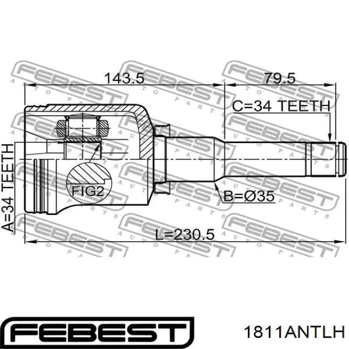 Junta homocinética interna dianteira esquerda General Motors 95480033 preço, a partir de 83,43 USD