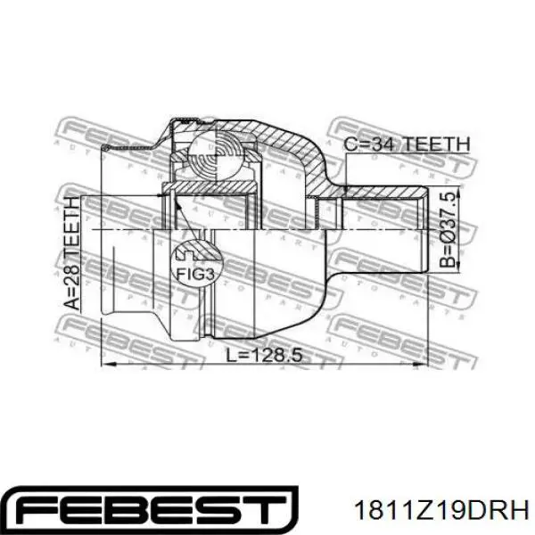 Compre 1603300 Opel Junta homocinética interna dianteira direita