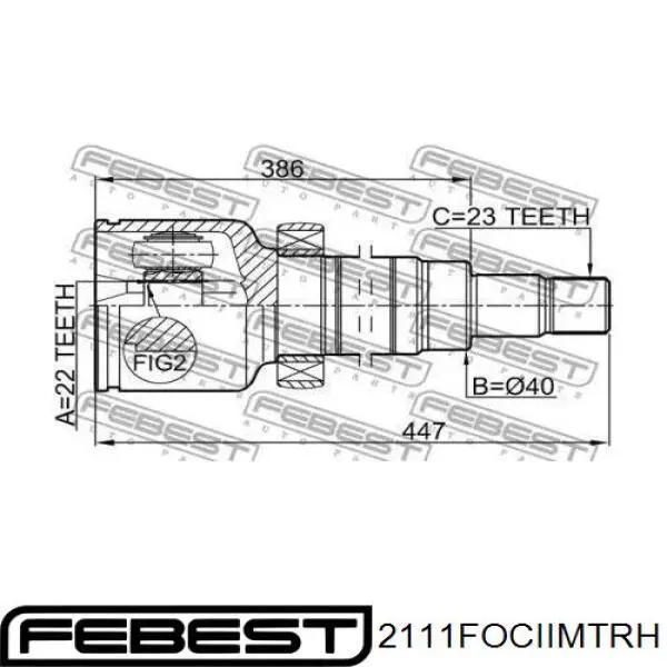 Junta homocinética interna dianteira direita Febest 2111FOCIIMTRH preço, a partir de 97,82 USD