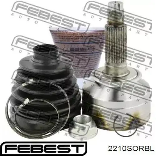 Junta homocinética externa dianteira Febest 2210SORBL preço, a partir de 58,72 USD